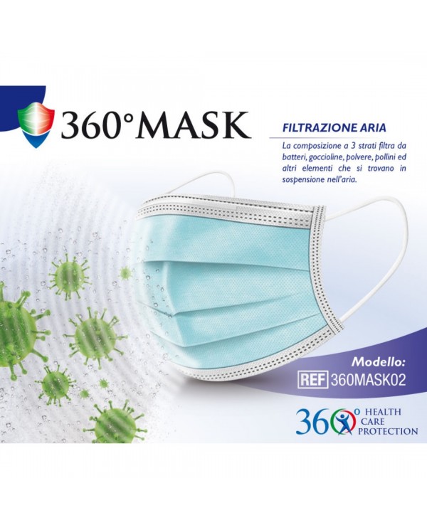 MASCHERINA CHIRURGICA 3 TRATI CERTIFICATA