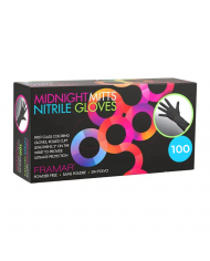 FRAMAR MIDNIGHT MITTS GLOVES NITRILE TG.S 100 PEZZI