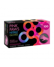 FRAMAR PINK PAWS GLOVES NITRILE TG.S 100 PEZZI