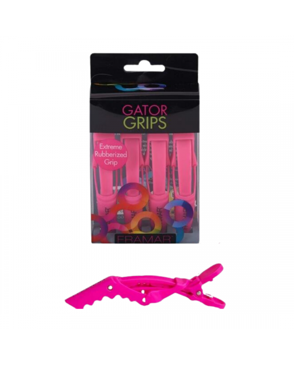 FRAMAR GATOR GRIP CLIPS PINK 4 PEZZI