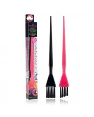 FRAMAR DETAIL BRUSH SET NERO E ROSA 2 PEZZI 1 PIATTO + 1 ANGOLATO