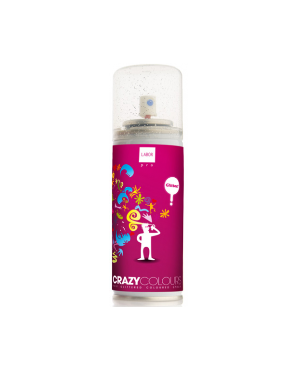 LACCA COLORATA CRAZY COLOUR GLITTER ARGENTO 125ML