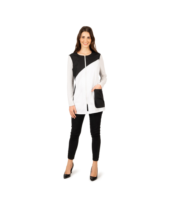CASACCA DONNA GIULIA - COLORE BIANCO E NERO TAGLIA S