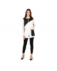 CASACCA DONNA GIULIA - COLORE BIANCO E NERO TAGLIA S