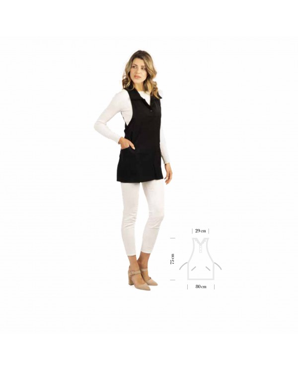 GREMBIULE PROFESSIONALE DONNA ANAIS - NERO