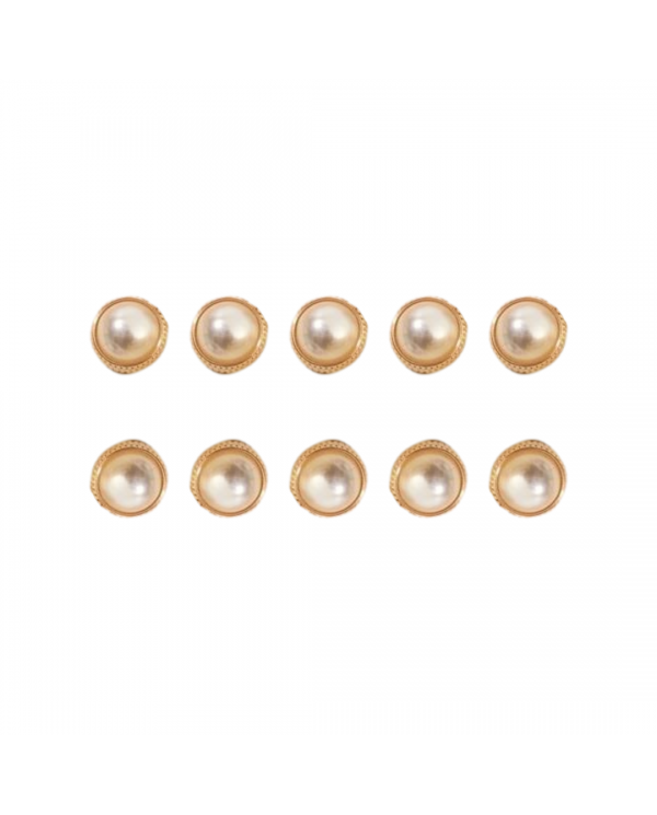 FERMAGLIO MINI CON PERLE FINTE 10PZ