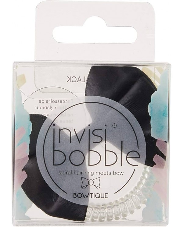 INVISIBOBBLE BOWTIQUE TRUE BLACK SINGOLO - ELASTICO A SPIRALE CON FIOCCO
