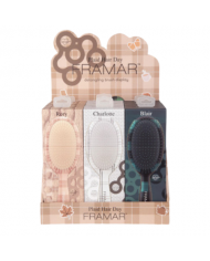 FRAMAR DETANGLE BRUSH DISPLAY PLAID HAIR DAY 9PZ