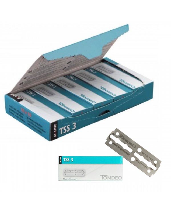 LAME TONDEO LUNGHE TSS3 BOX DA 10 CONFEZIONI X 10 LAME