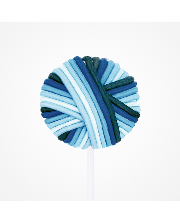 LOLLIPOP PIATTO DI ELASTICI AZZURRI 24PZ