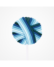 LOLLIPOP PIATTO DI ELASTICI AZZURRI 24PZ