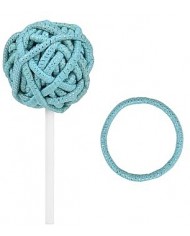 LOLLIPOP ROTONDO DI ELASTICI GRIGI E ARGENTO 24PZ