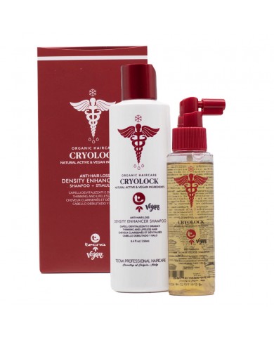 Tecna Cryo Kit Shampoo 250 ml + Stimulator 100 ml – trattamento completo anti-caduta e rinforzante con confezione originale