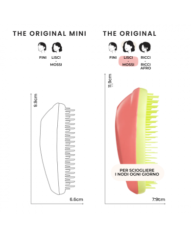 TANGLE TEEZER ORIGINAL SALMON PINK/YELLOW