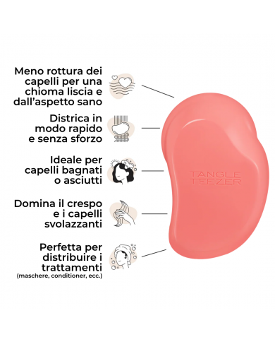 TANGLE TEEZER ORIGINAL SALMON PINK/YELLOW