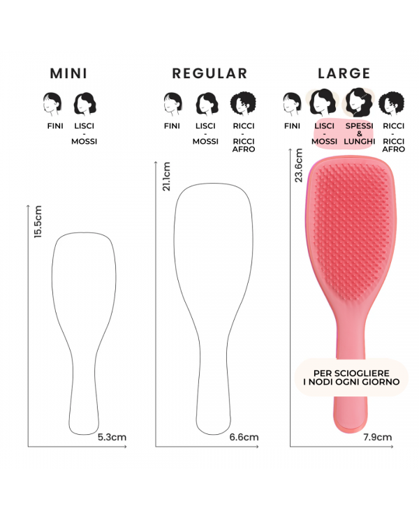 TANGLE TEEZER THE LARGE ULTIMATE DETANGLER SALMON PINK
