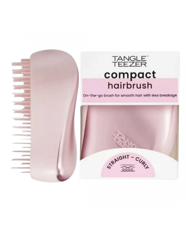 TANGLE TEEZER THE COMPACT STYLER PINK MATTE CHROME