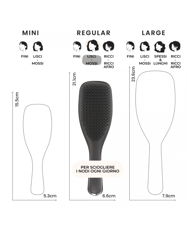 TANGLE TEEZER THE ULTIMATE CHROME MIDNIGHT SILVER