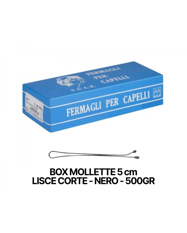 BOX MOLLETTE N.5 LISCE CORTE NERO 500GR
