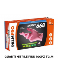 GUANTI NITRILE PINK 100PZ TG.M