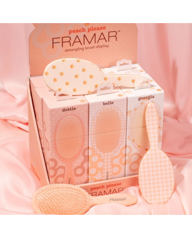 FRAMAR DETANGLE BRUSH DISPLAY PEACH PLEASE 9PZ