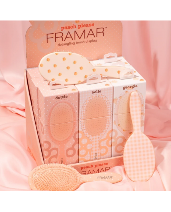 FRAMAR DETANGLE BRUSH DISPLAY PEACH PLEASE 9PZ