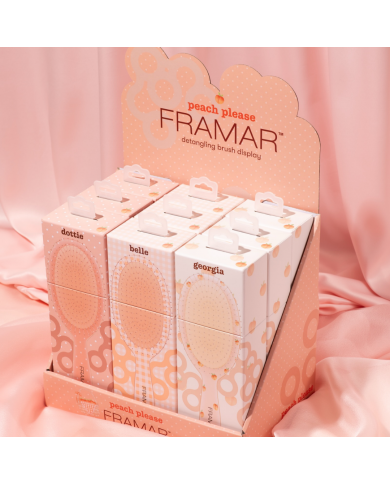 FRAMAR DETANGLE BRUSH DISPLAY PEACH PLEASE 9PZ