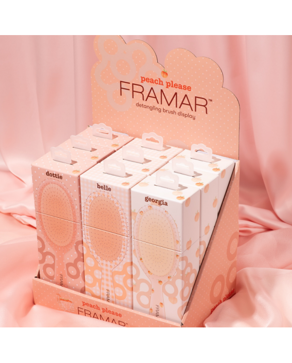 FRAMAR DETANGLE BRUSH DISPLAY PEACH PLEASE 9PZ