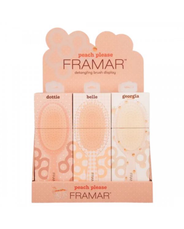 FRAMAR DETANGLE BRUSH DISPLAY PEACH PLEASE 9PZ